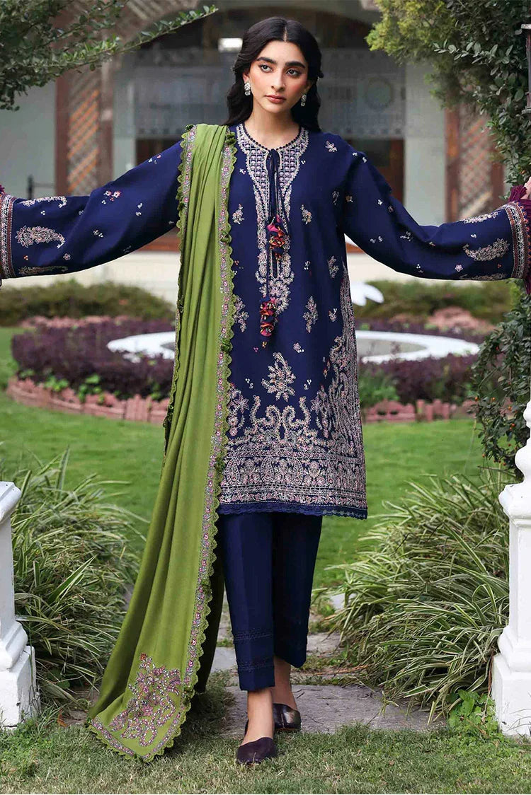 Picture of Republic Womenswear - Amaris Winter Shawl Collection - D1-Azura - Unstitched - Available at Raja Sahib