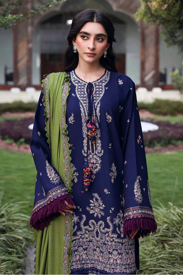 Picture of Republic Womenswear - Amaris Winter Shawl Collection - D1-Azura - Unstitched - Available at Raja Sahib