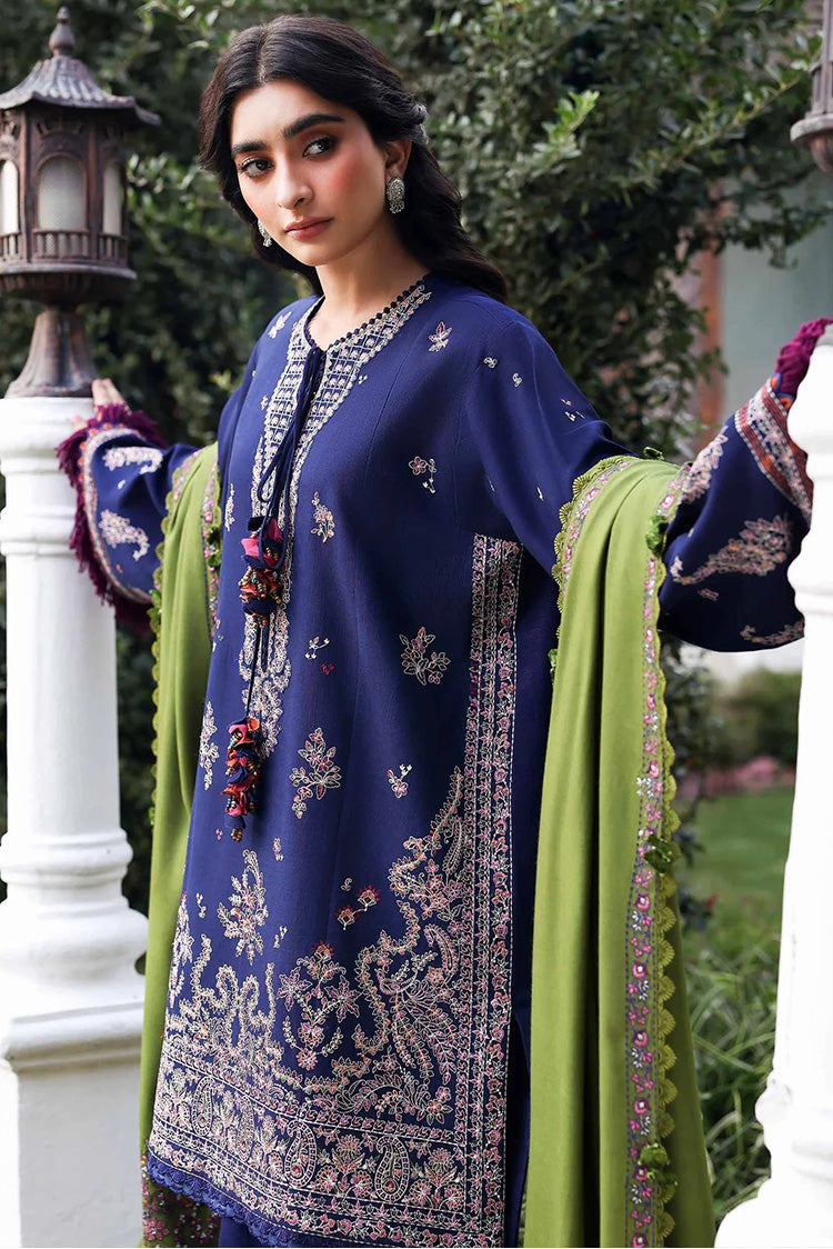Picture of Republic Womenswear - Amaris Winter Shawl Collection - D1-Azura - Unstitched - Available at Raja Sahib