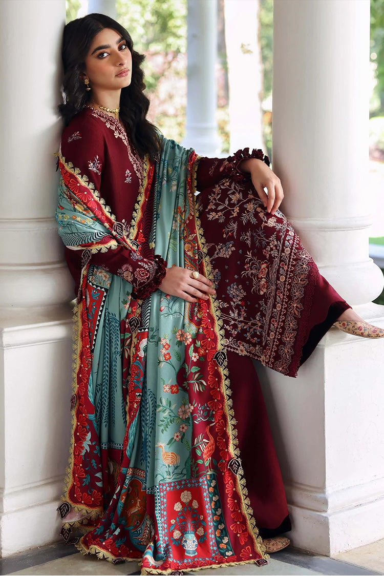 Picture of Republic Womenswear - Amaris Winter Shawl Collection - D4-Sienna - Unstitched - Available at Raja Sahib