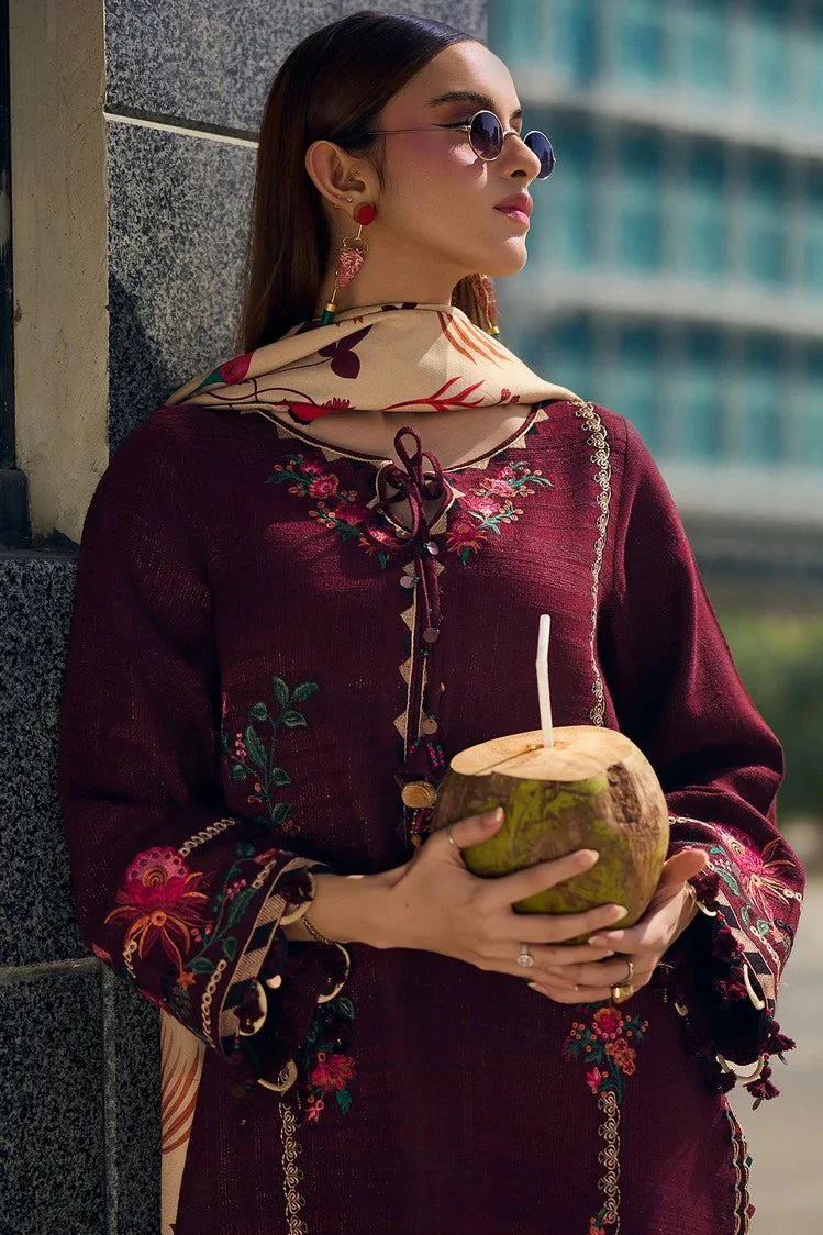 Picture of Charizma - Poshima Embroidered Peach Leather Collection Vol 2 - PSW5-10 - Unstitched - Available at Raja Sahib