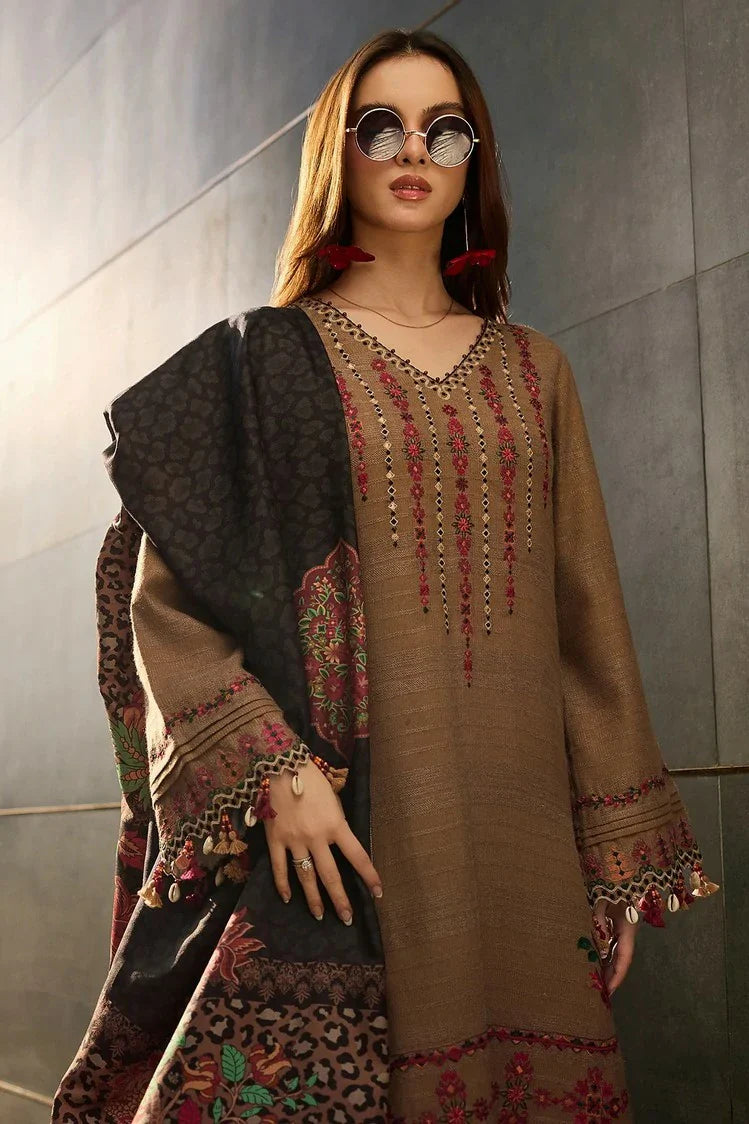 Picture of Charizma - Poshima Embroidered Peach Leather Collection Vol 2 - PSW5-11 - Unstitched - Available at Raja Sahib