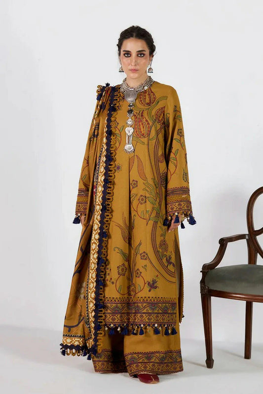 Saira Rizwan - Heritage Khaddar Karandi Collection - LALEH-07 - Unstitched