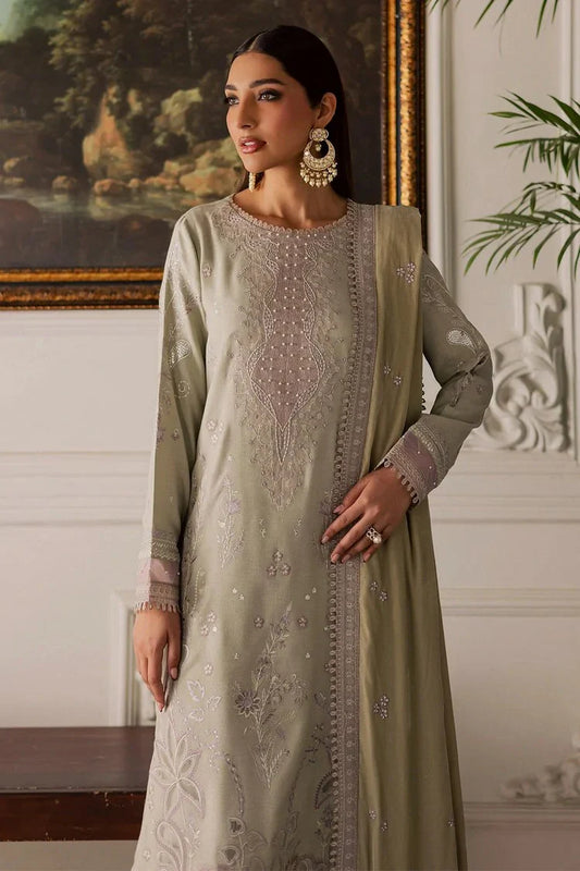 Nureh - Exclusive Luxury Unstitched Peach Leather Collection Vol 4 - NE-203 - Unstitched