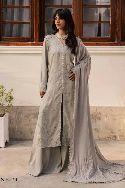 Nureh - Exclusive Luxury Unstitched Peach Leather Collection Vol 6 - NE-214 - Unstitched