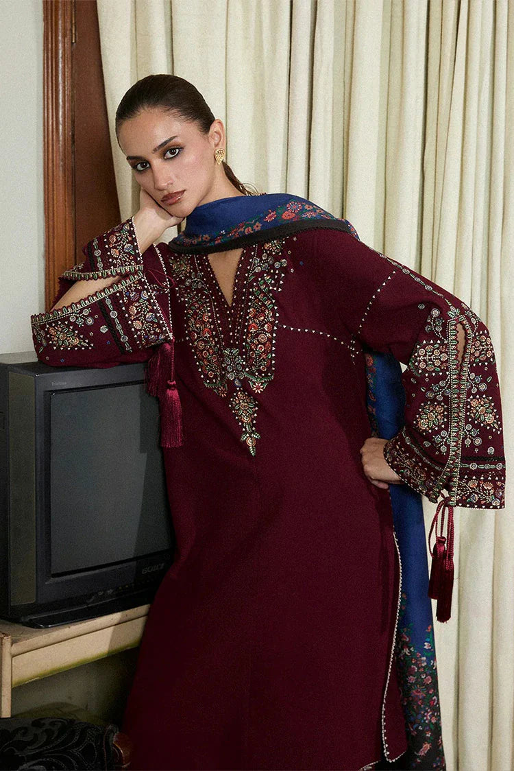 Picture of Hussain Rehar - Jugnu Karandi Unstitched AW 25 Edit 3 - LD1190-Rami - Unstitched - Available at Raja Sahib