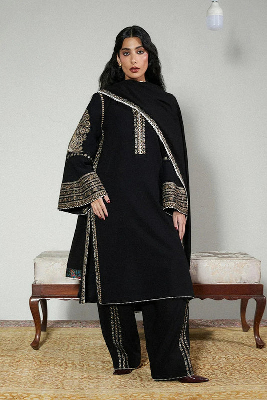 Hussain Rehar - Jugnu Karandi Unstitched AW 25 Edit 3 - LD1192-Tila - Unstitched