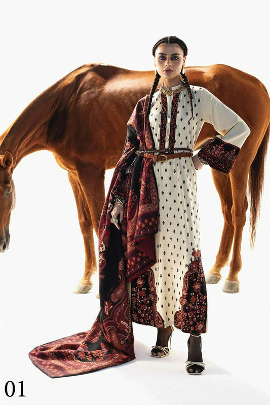 Zainab Chottani - Winter Shawl Collection - 01 Imani - Unstitched