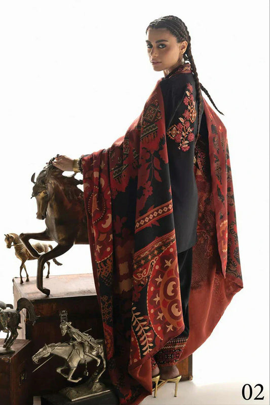 Zainab Chottani - Winter Shawl Collection - 02 Vira - Unstitched