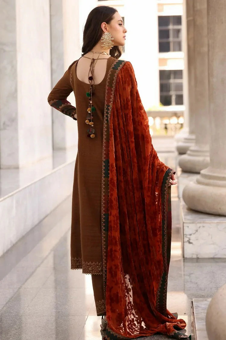 Picture of Charizma - Poshima Embroidered Peach Leather Collection Vol 3 - PSW5-18 - Unstitched - Available at Raja Sahib