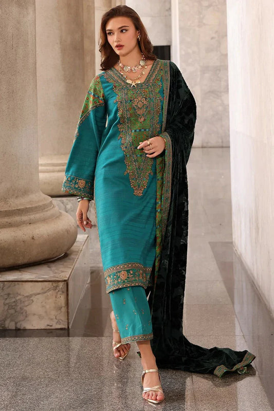 Picture of Charizma - Poshima Embroidered Peach Leather Collection Vol 3 - PSW5-19 - Unstitched - Available at Raja Sahib