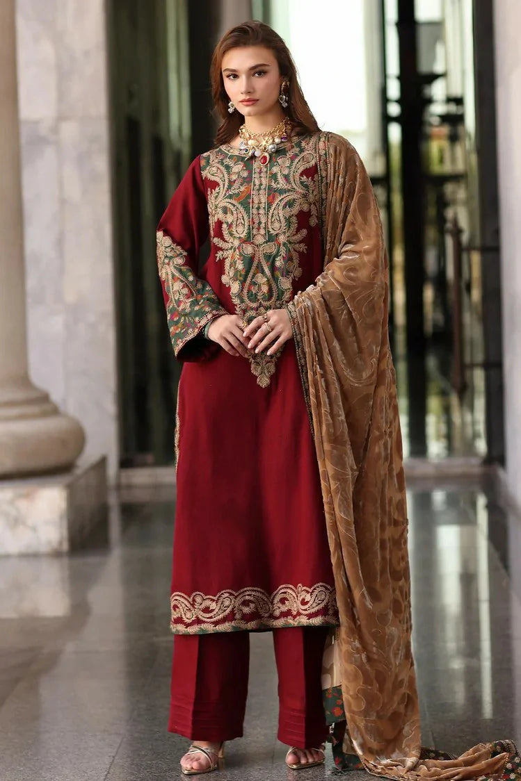 Picture of Charizma - Poshima Embroidered Peach Leather Collection Vol 3 - PSW5-20 - Unstitched - Available at Raja Sahib