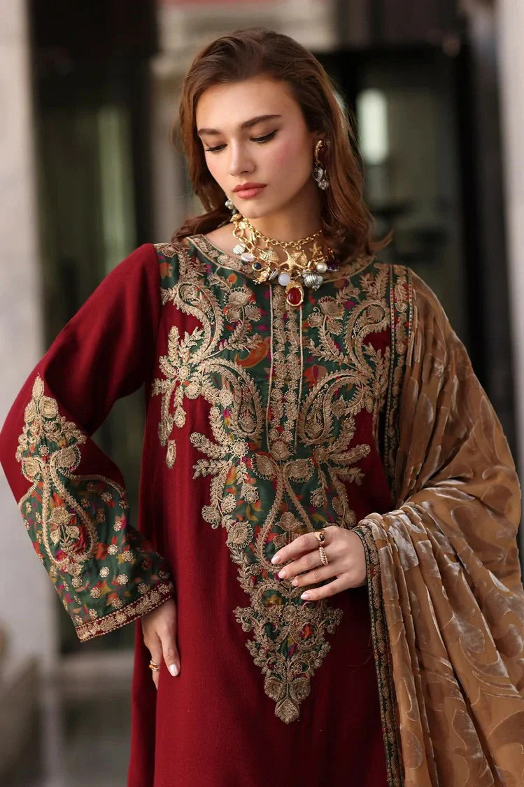 Picture of Charizma - Poshima Embroidered Peach Leather Collection Vol 3 - PSW5-20 - Unstitched - Available at Raja Sahib