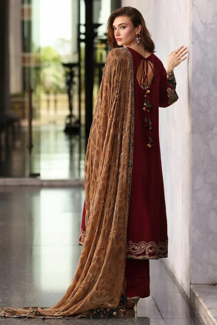 Picture of Charizma - Poshima Embroidered Peach Leather Collection Vol 3 - PSW5-20 - Unstitched - Available at Raja Sahib