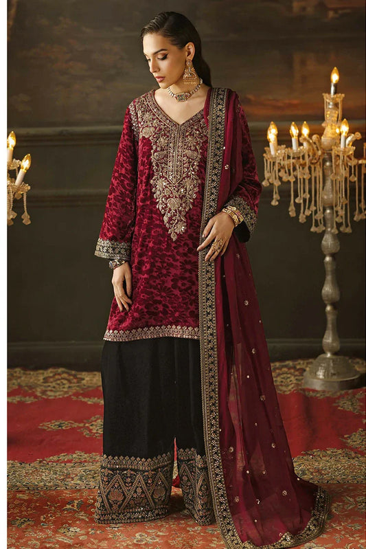 Charizma - Signora Premium Embroidered Plachi Velvet Collection Vol 2 - CVT5-15 - Unstitched