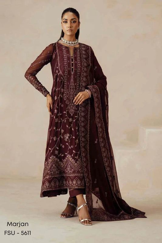 Picture of Freesia - Mehrun Luxury Chiffon Collection - FSU-5611 Marjan - Unstitched - Available at Raja Sahib