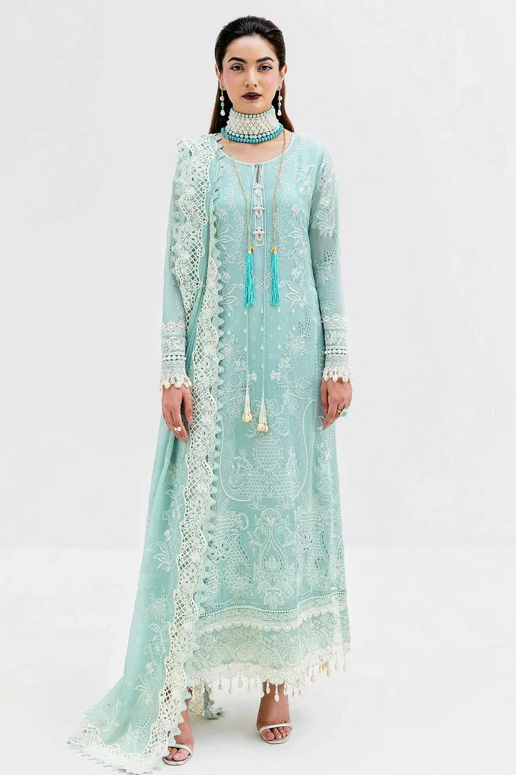 Picture of Serene - Luxe Collection - S-1087 Aqua - Unstitched - Available at Raja Sahib