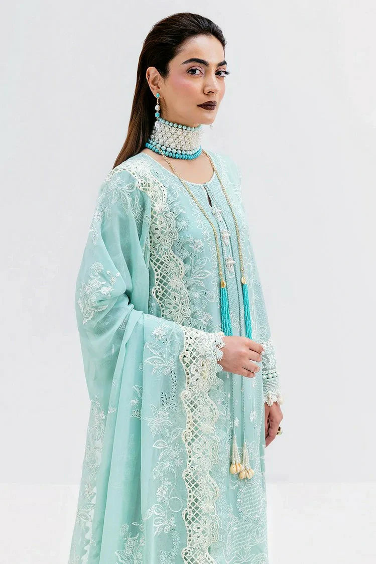 Picture of Serene - Luxe Collection - S-1087 Aqua - Unstitched - Available at Raja Sahib
