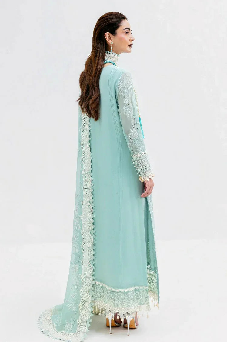 Picture of Serene - Luxe Collection - S-1087 Aqua - Unstitched - Available at Raja Sahib
