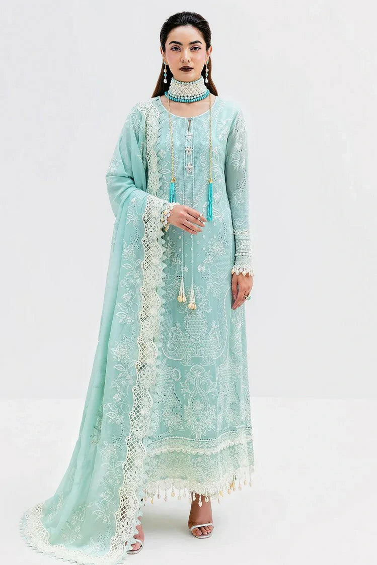 Picture of Serene - Luxe Collection - S-1087 Aqua - Unstitched - Available at Raja Sahib
