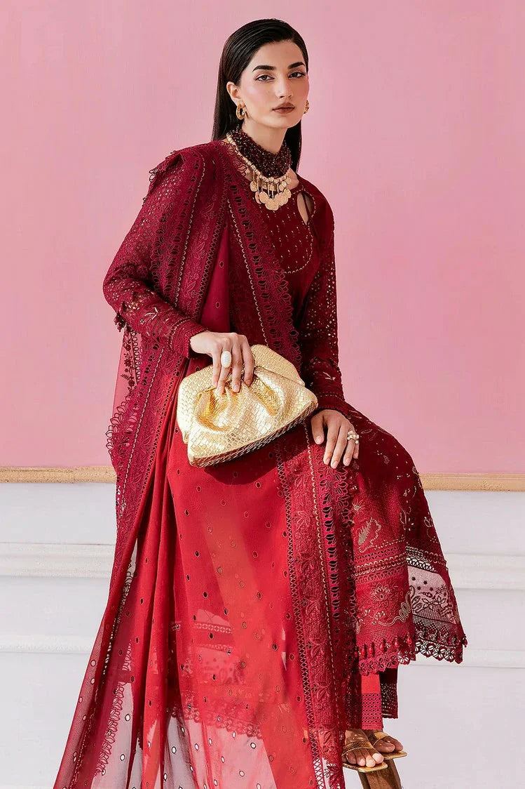 Picture of Serene - Luxe Collection - S-1089 Scarlet - Unstitched - Available at Raja Sahib