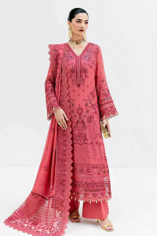 Picture of Serene - Luxe Collection - S-1092 Salmon - Unstitched - Available at Raja Sahib