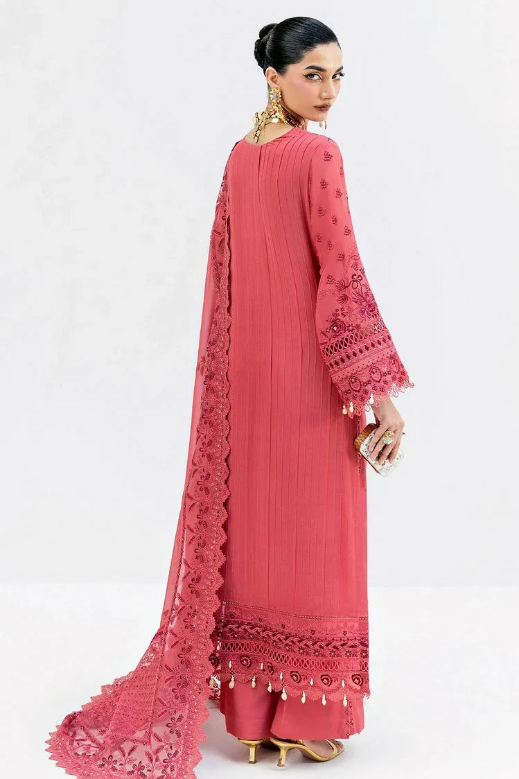 Picture of Serene - Luxe Collection - S-1092 Salmon - Unstitched - Available at Raja Sahib