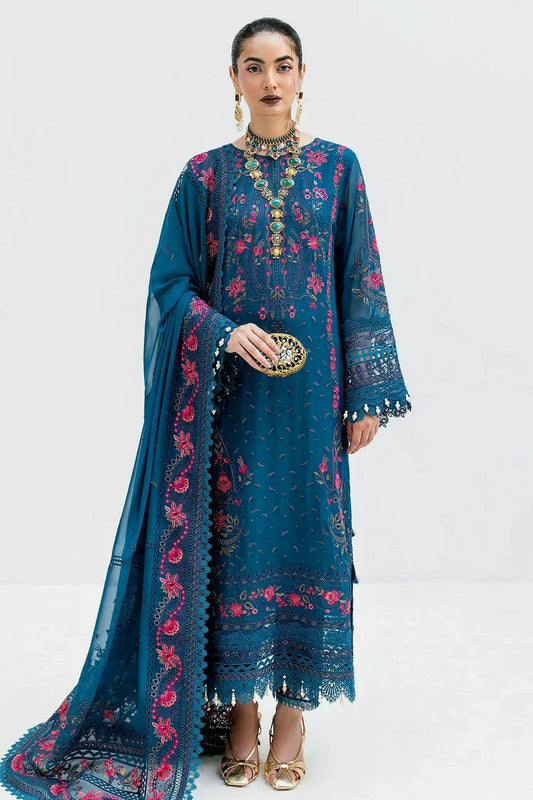 Picture of Serene - Luxe Collection - S-1093 Sapphire - Unstitched - Available at Raja Sahib