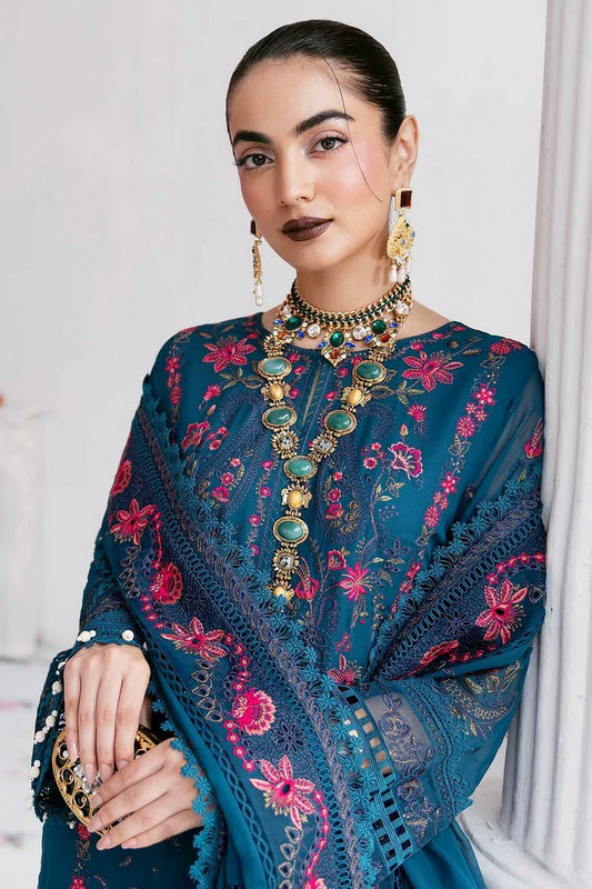 Picture of Serene - Luxe Collection - S-1093 Sapphire - Unstitched - Available at Raja Sahib