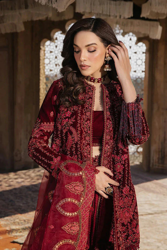 Picture of Zarizaa - Mukhtar e Khaas Festive Velvet Collection - 03 Laal Rukh - Unstitched - Available at Raja Sahib