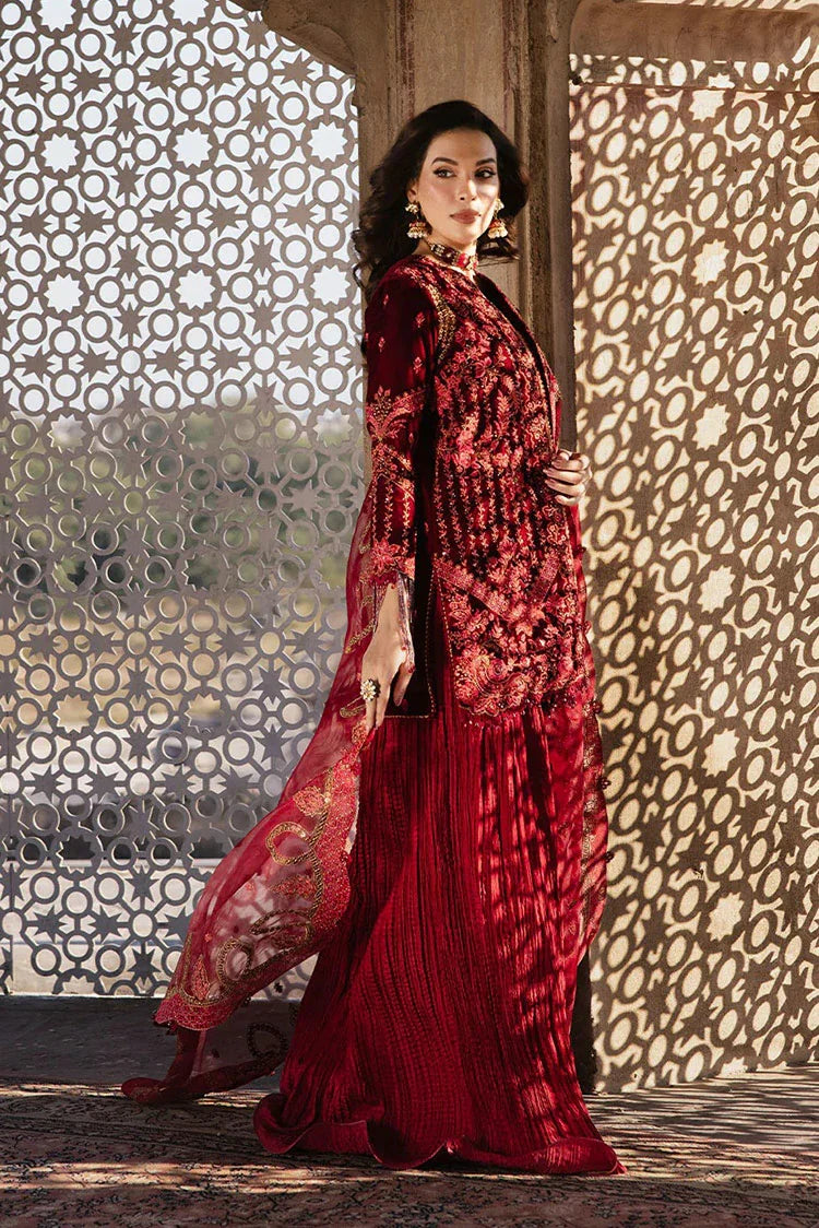 Picture of Zarizaa - Mukhtar e Khaas Festive Velvet Collection - 03 Laal Rukh - Unstitched - Available at Raja Sahib