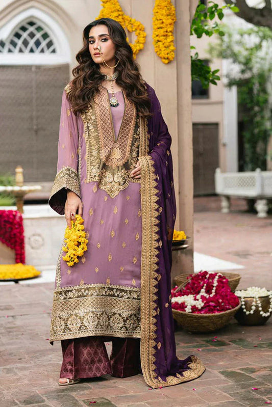 Picture of Freesia - Gulnaar Luxury Chiffon Collection - Kamilla-FSU-5654 - Unstitched - Available at Raja Sahib