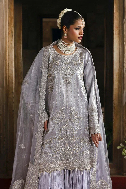 Picture of Emaan Adeel - Romansiyyah Luxury Formals - 01 AABROO - Unstitched - Available at Raja Sahib