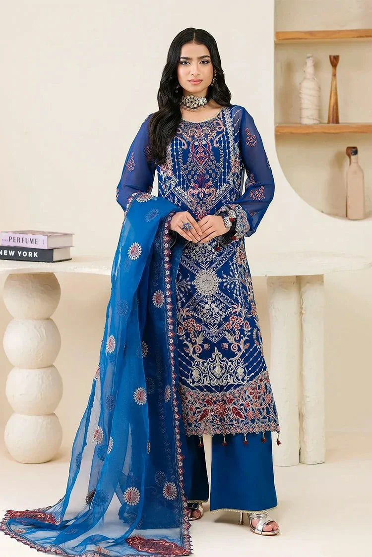 Picture of Waresha - Formal Era Collection - WFE-01-TWILIGHT ROYALE - Unstitched - Available at Raja Sahib