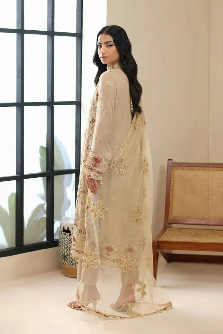 Picture of Waresha - Formal Era Collection - WFE-02-DESERT ROSE - Unstitched - Available at Raja Sahib