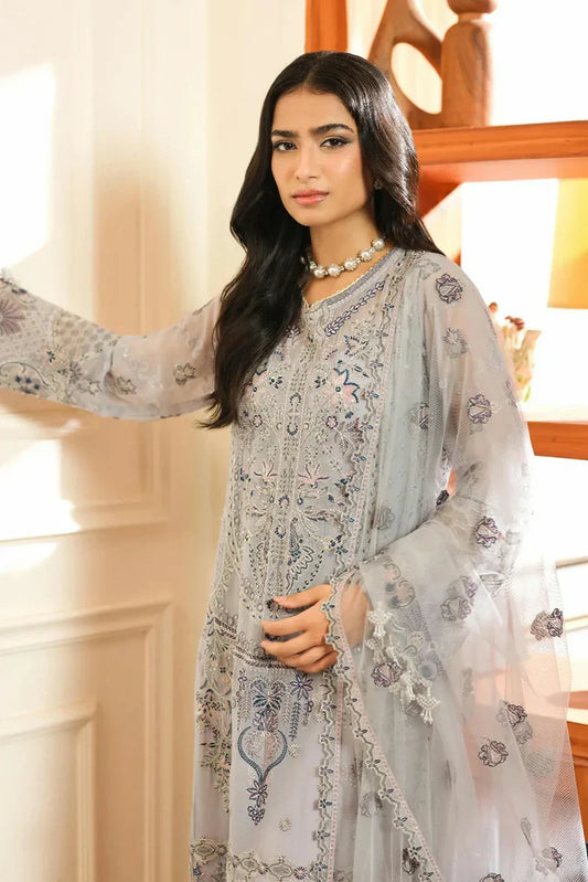 Picture of Waresha - Formal Era Collection - WFE-03-SMOKY GRACE - Unstitched - Available at Raja Sahib