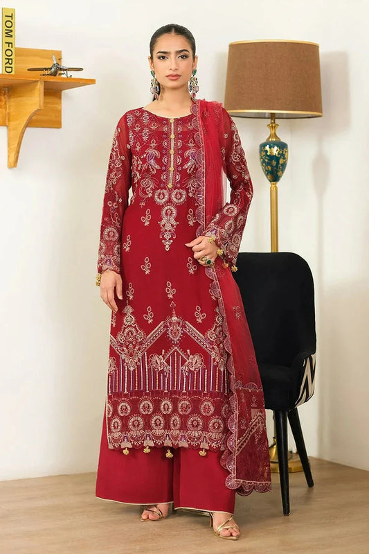Picture of Waresha - Formal Era Collection - WFE-07-SCARLET GRACE - Unstitched - Available at Raja Sahib
