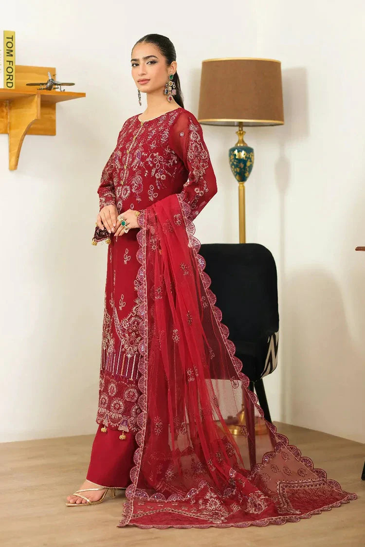 Picture of Waresha - Formal Era Collection - WFE-07-SCARLET GRACE - Unstitched - Available at Raja Sahib