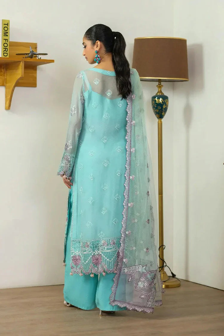 Picture of Waresha - Formal Era Collection - WFE-08-FROSTED AZURE - Unstitched - Available at Raja Sahib