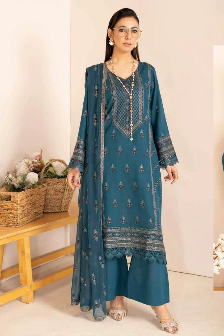 Picture of Noor e Fajar - Hania Embroidered Karandi Collection - KR-191 - Unstitched - Available at Raja Sahib