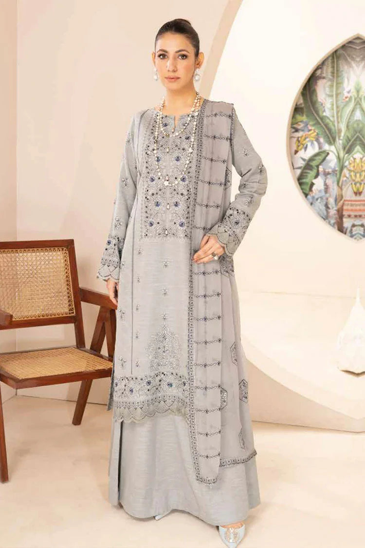 Picture of Noor e Fajar - Hania Embroidered Karandi Collection - KR-196 - Unstitched - Available at Raja Sahib