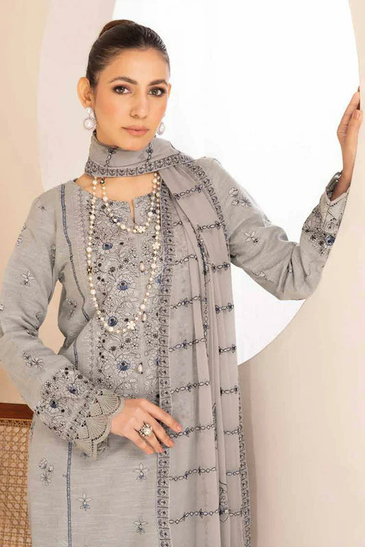 Picture of Noor e Fajar - Hania Embroidered Karandi Collection - KR-196 - Unstitched - Available at Raja Sahib