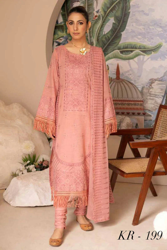 Picture of Noor e Fajar - Hania Embroidered Karandi Collection - KR-199 - Unstitched - Available at Raja Sahib