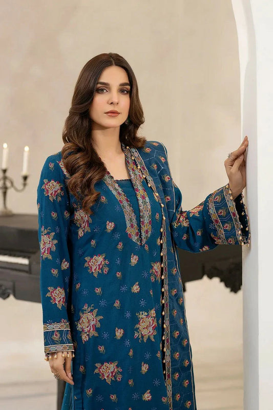Picture of Raeesa - Dehleez Embroidered Karandi Collection - DK-001 - Unstitched - Available at Raja Sahib