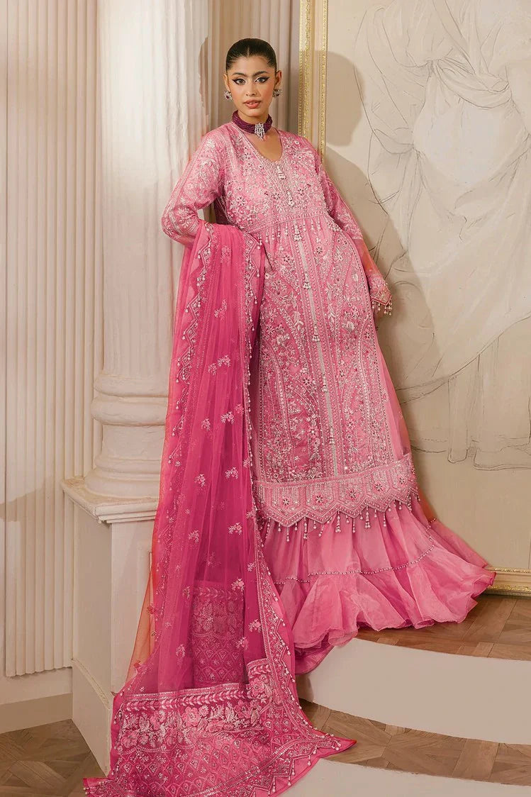 Picture of Raeesa - Ada Luxury Chiffon Collection - HU-44 Rosella - Unstitched - Available at Raja Sahib