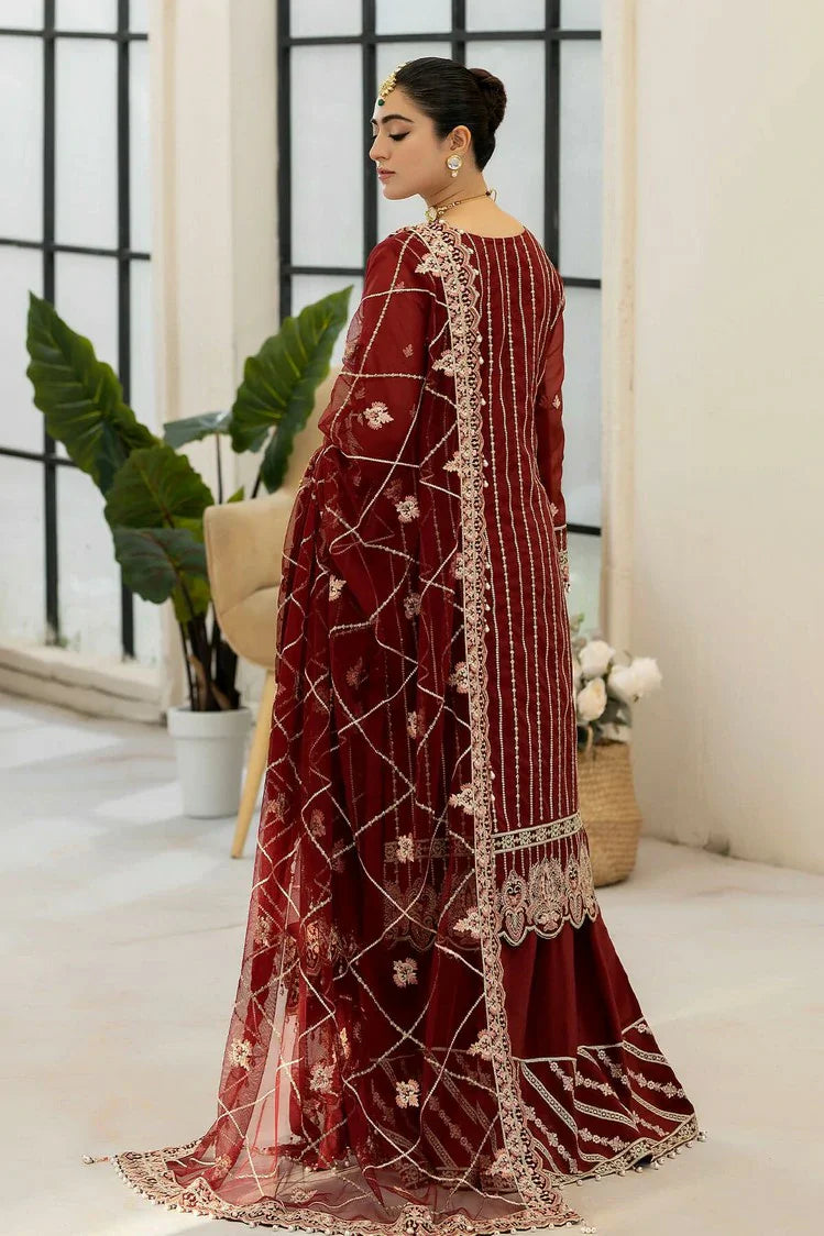 Picture of Raeesa - Dehleez Luxury Chiffon Collection Vol 2 - DL-1015 Roseate Belle - Unstitched - Available at Raja Sahib