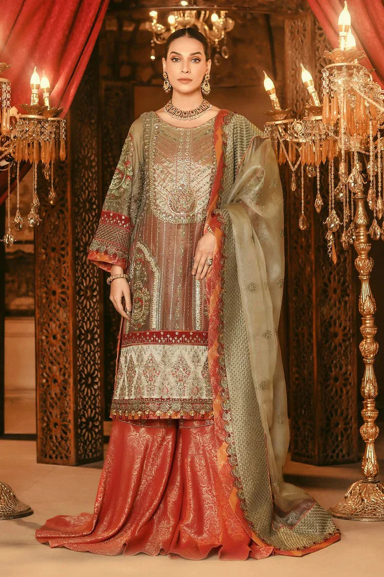 Picture of Raeesa - Nooraniyat Wedding Edition - D10-Peanut Brown - Unstitched - Available at Raja Sahib