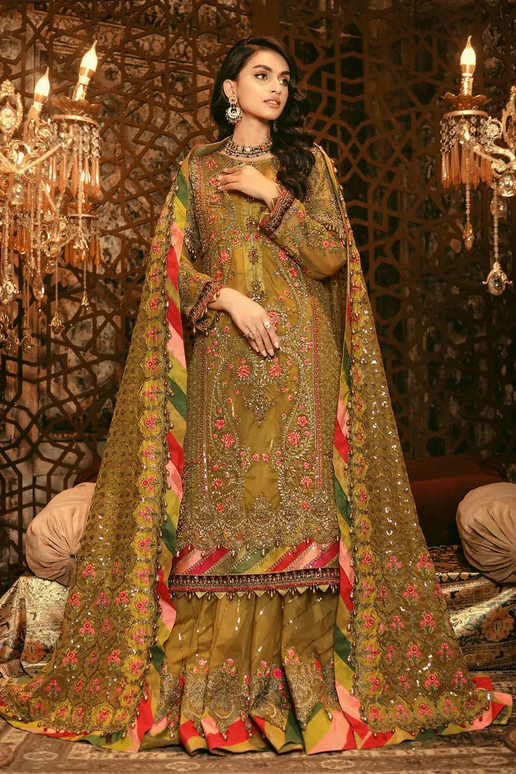 Picture of Raeesa - Nooraniyat Wedding Edition - D2-Olive Green - Unstitched - Available at Raja Sahib