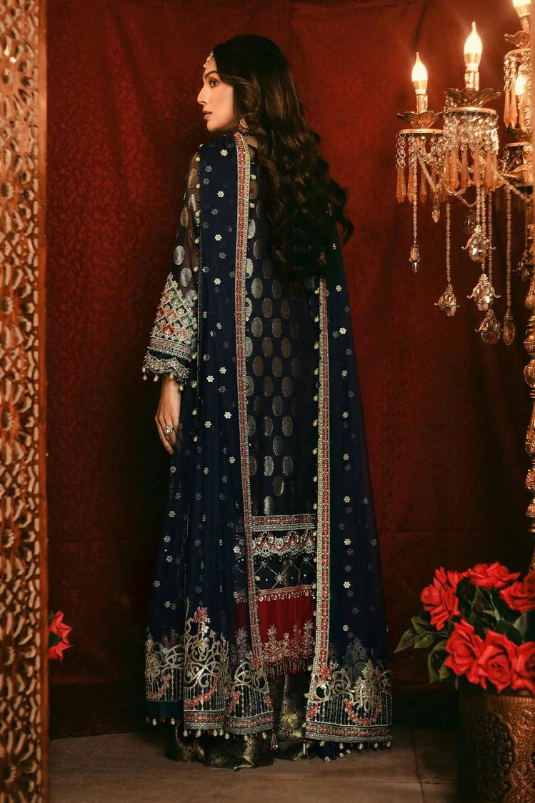 Picture of Raeesa - Nooraniyat Wedding Edition - D3-Dark Midnight Blue - Unstitched - Available at Raja Sahib