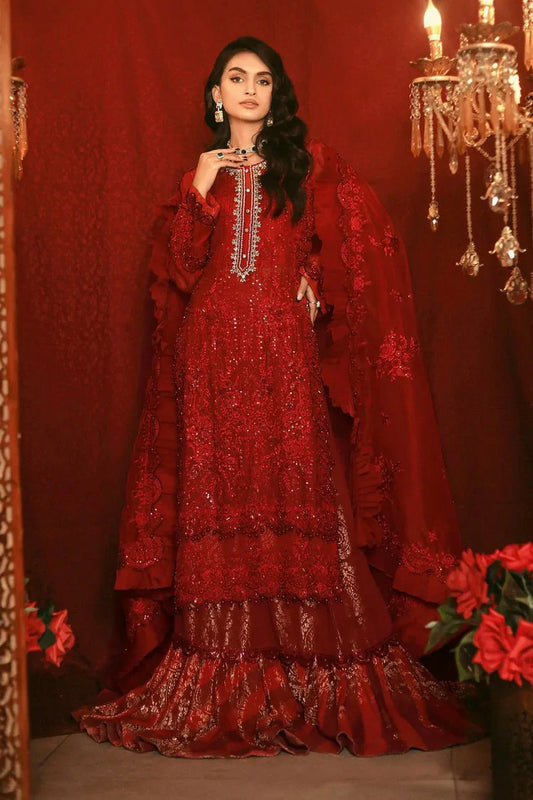 Picture of Raeesa - Nooraniyat Wedding Edition - D4-Crimson Red - Unstitched - Available at Raja Sahib